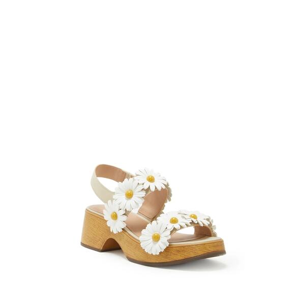 Lucky Brand Juleii Daisy Clog sandals flower child hippie sz 7.5 SH236 - Picture 1 of 12